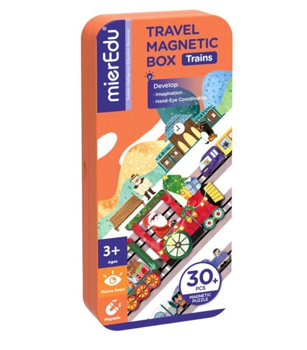 MierEdu Travel Magnetic Puzzle Box - TRAINS (8147614892258)