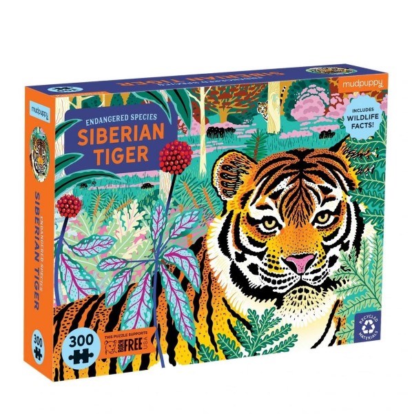 Mudpuppy Endangered Species: Siberian Tiger 300 piece Puzzle (7762945179874)