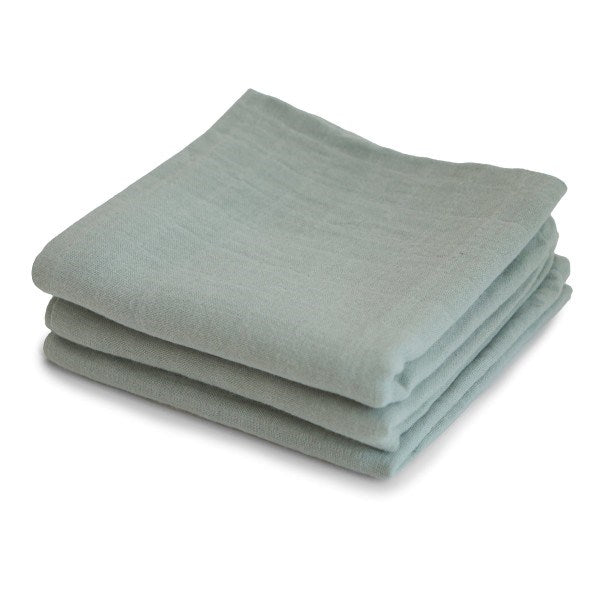 Mushie Muslin Cloth 3-Pack (Sage) (8015160180962)