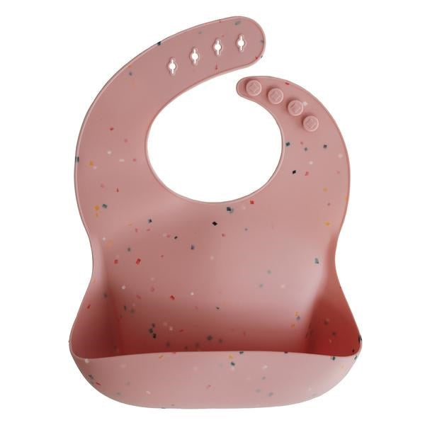 Mushie Bib Powder- Pink Confetti (8015145074914)