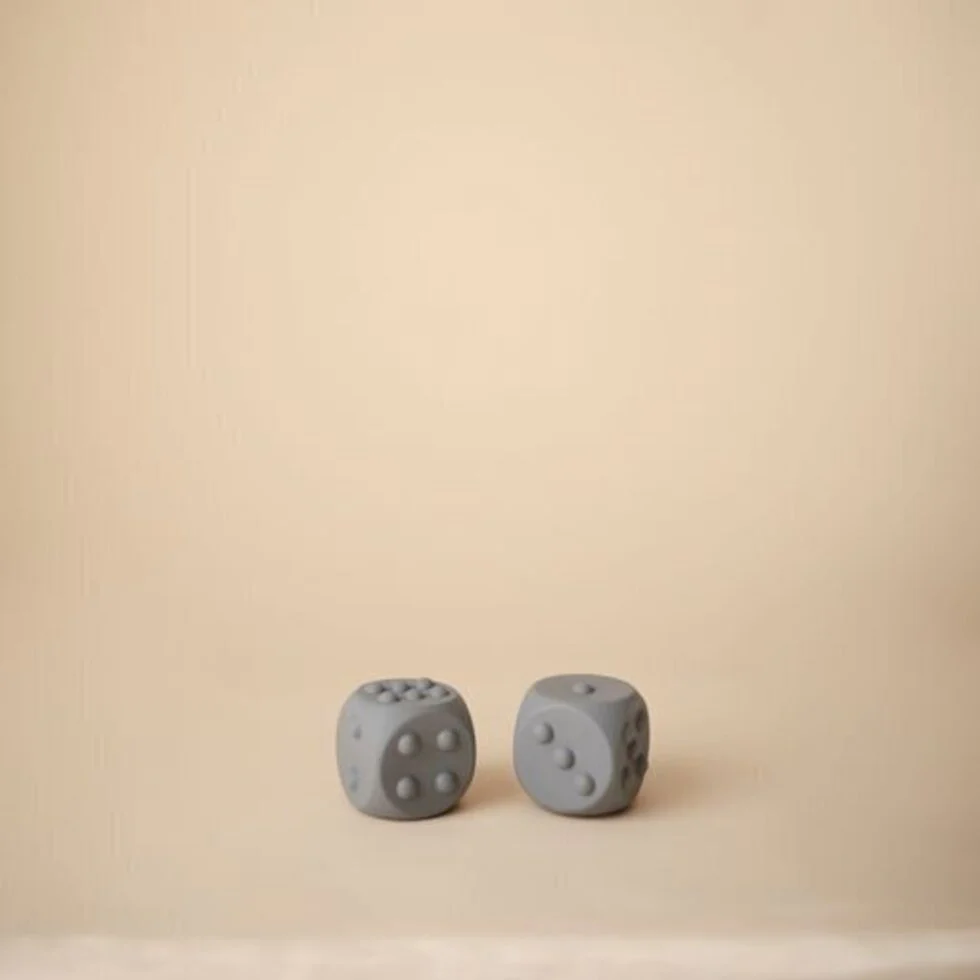 Mushie Dice Press Toy Tradewinds/Stone (2-pack) (8030181589218)