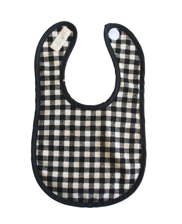 Alimrose Bib Black Check Linen (7608324817122)