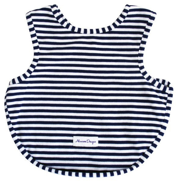 Alimrose Bib - Arm Holes Back Fastening Navy (7013169529014)