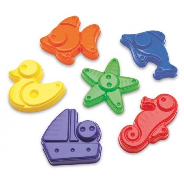 Plasto Assorted Sand Moulds 6 Pcs (7897589645538)