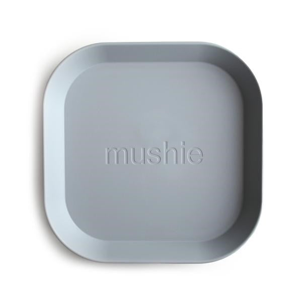 Mushie Square Dinnerware Plates- Set of 2 Cloud (8015145861346)