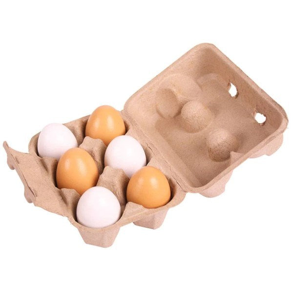 Bigjigs Toys Six Eggs in Carton (8238131806434)