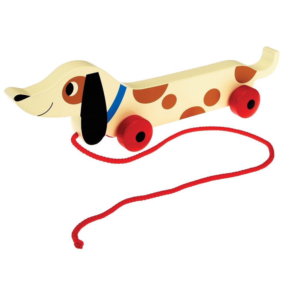 Rex London Charlie the Sausage Wooden Pull Toy (8250132463842)