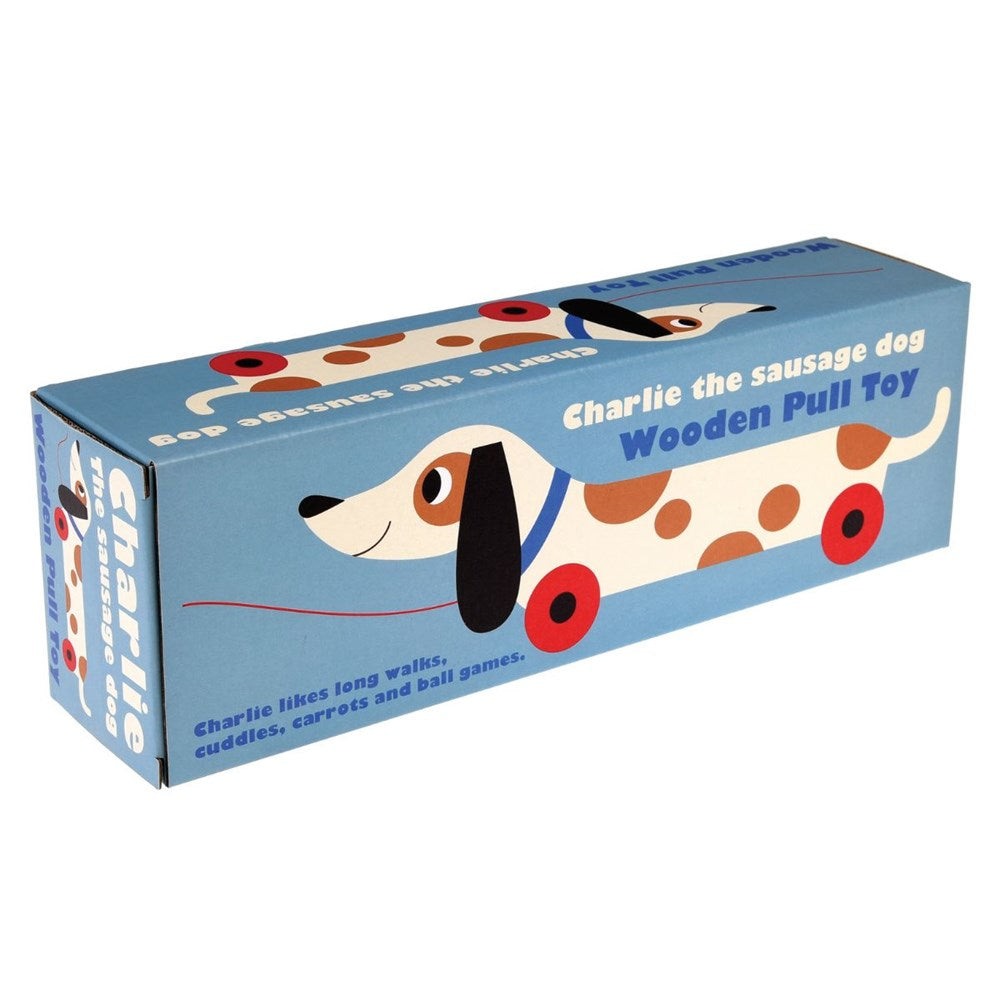 Rex London Charlie the Sausage Wooden Pull Toy (8250132463842)