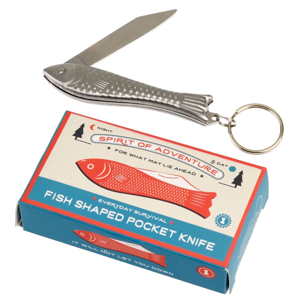 Rex London  Spirit Of Adventure - Fish Shaped Pocket Knife Keyring (8862062870754)