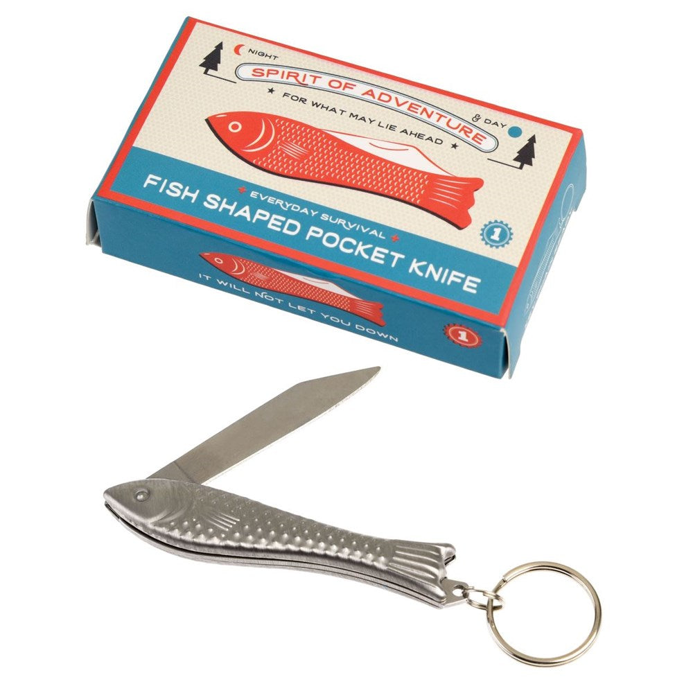 Rex London  Spirit Of Adventure - Fish Shaped Pocket Knife Keyring (8862062870754)