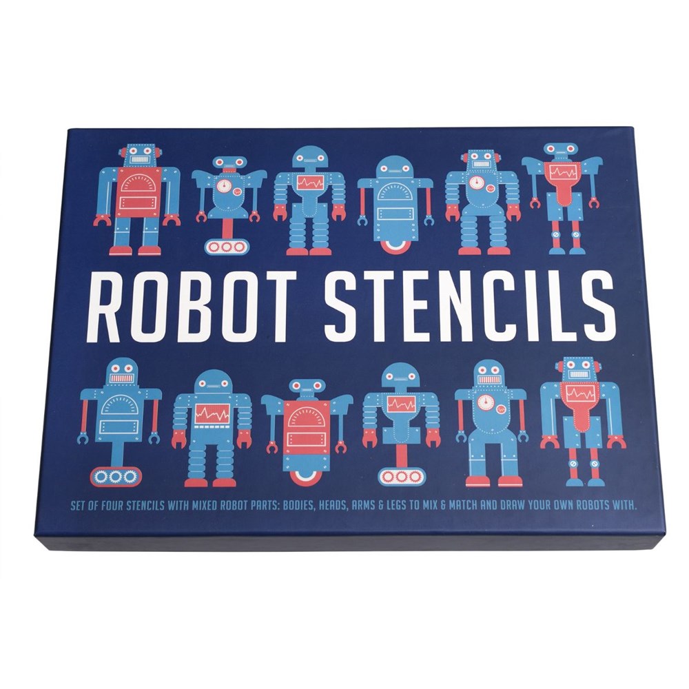 Rex London Robot Stencils - Set of Four (7794309562594)