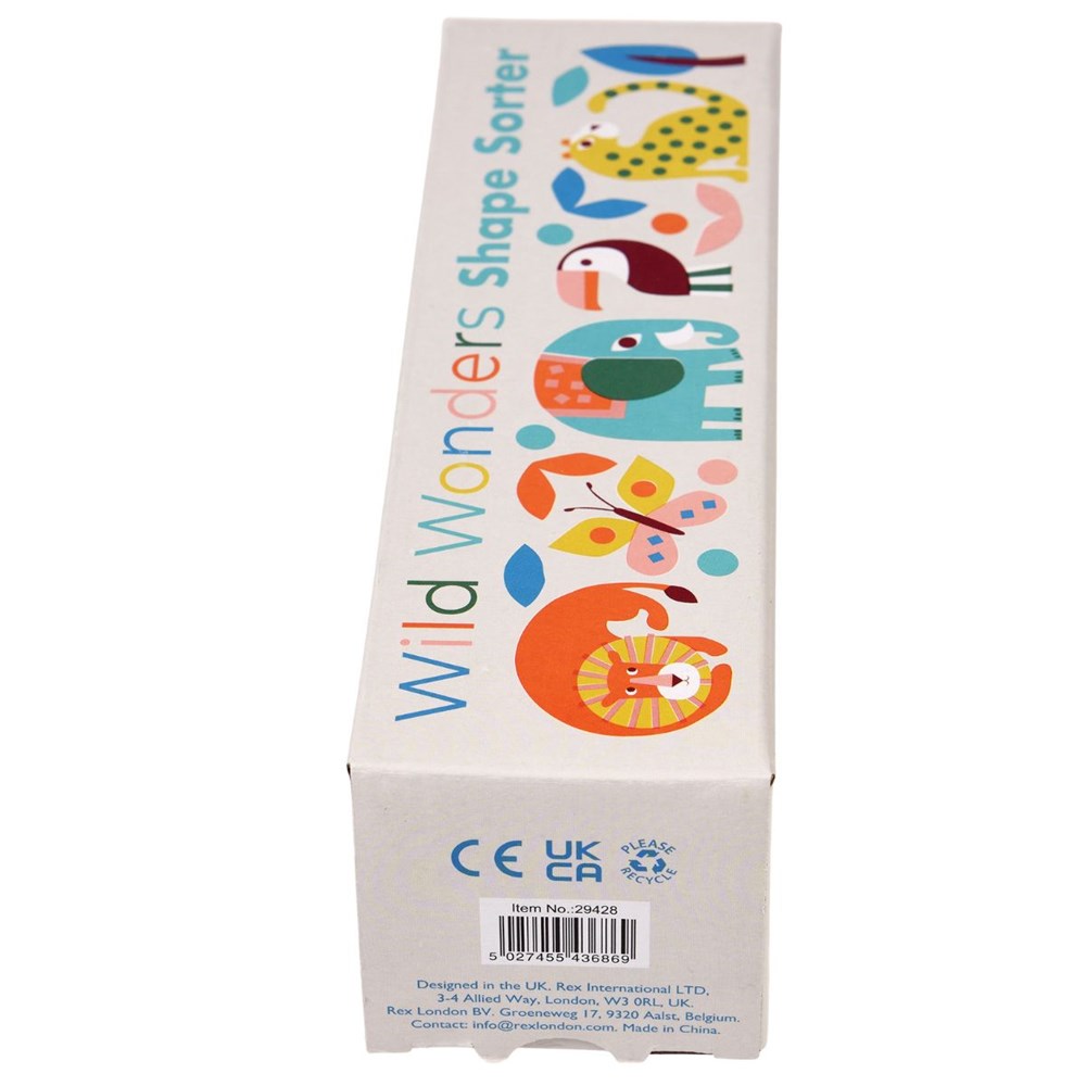 Rex London Wild Wonders Wooden Shape Sorter (7933297098978)