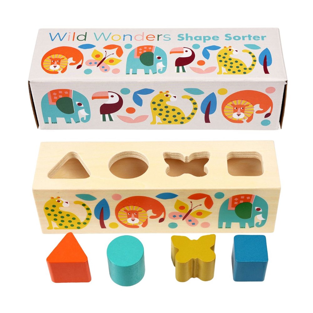 Rex London Wild Wonders Wooden Shape Sorter (7933297098978)