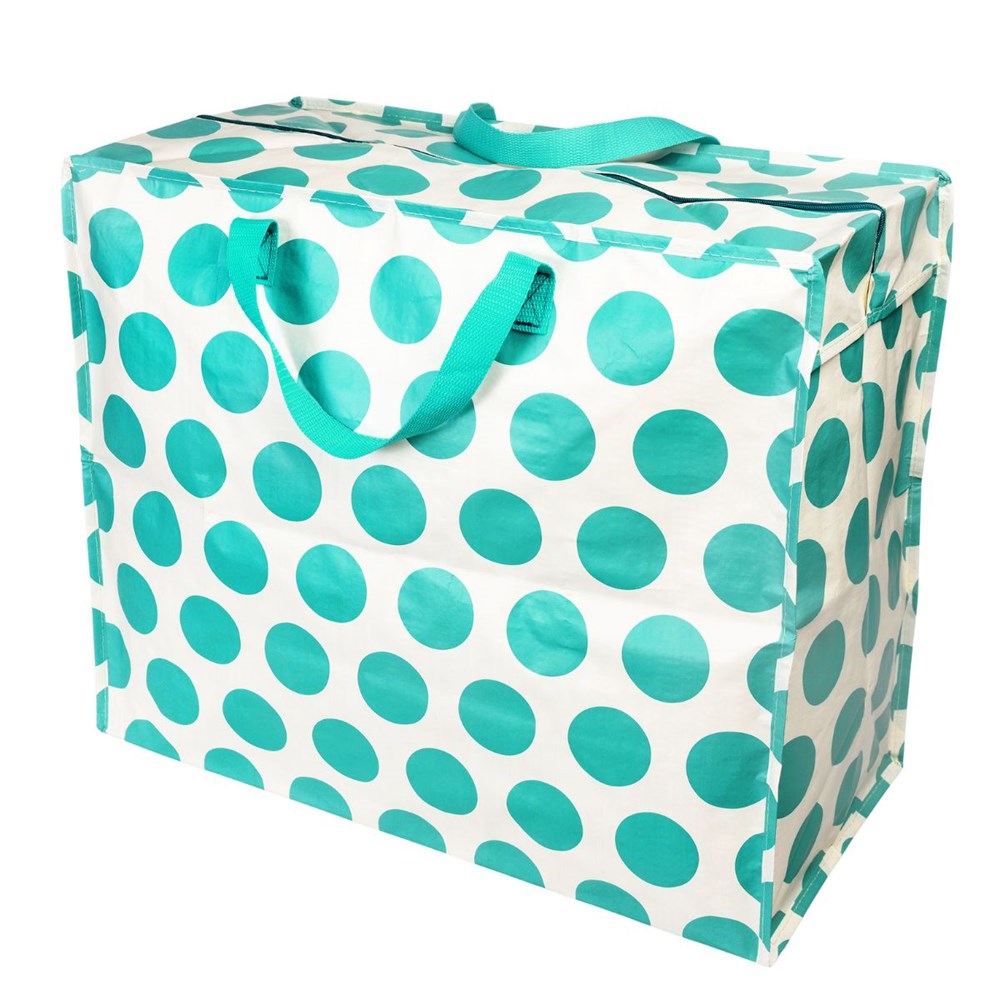 Rex London Turquoise on white Spotlight Jumbo Storage Bag (8291971432674)