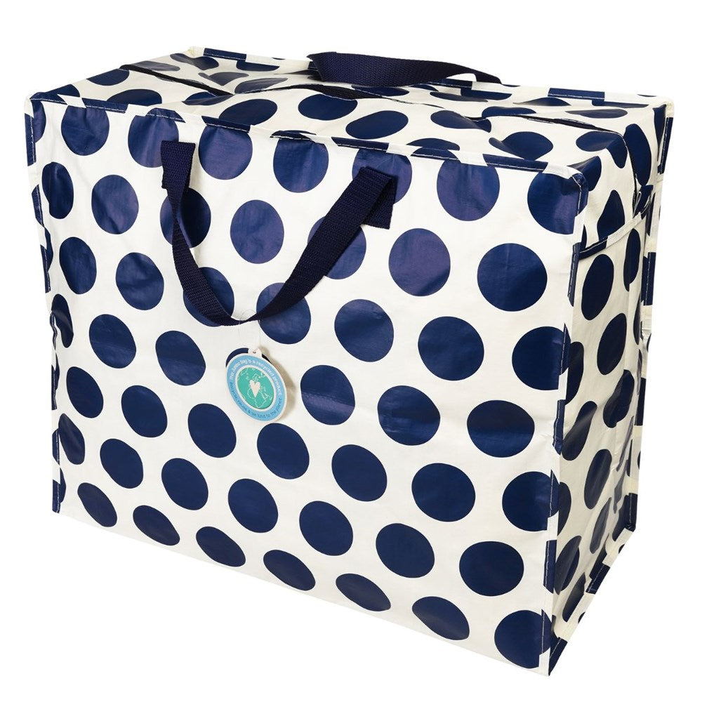 Rex London Navy On Cream Spotlight Jumbo Storage Bag (8291971465442)