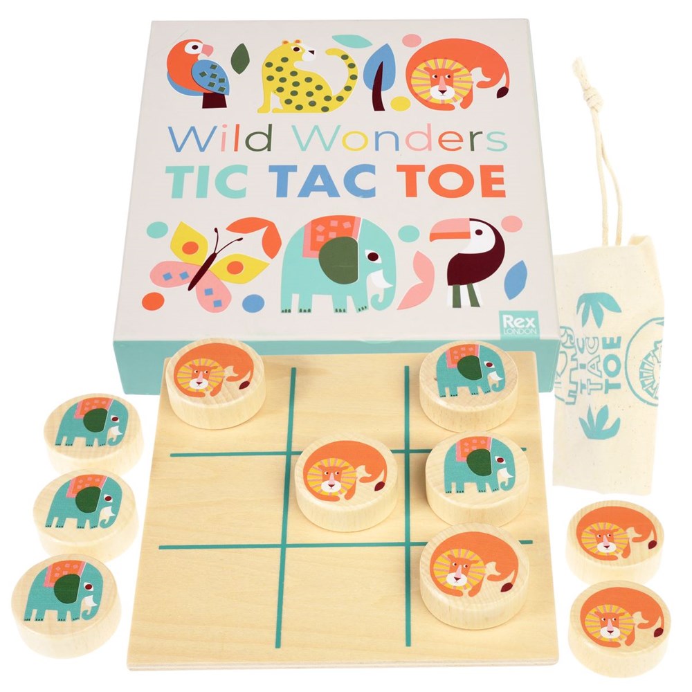 Rex London Wild Wonders wooden tic-tac-toe (8291971530978)