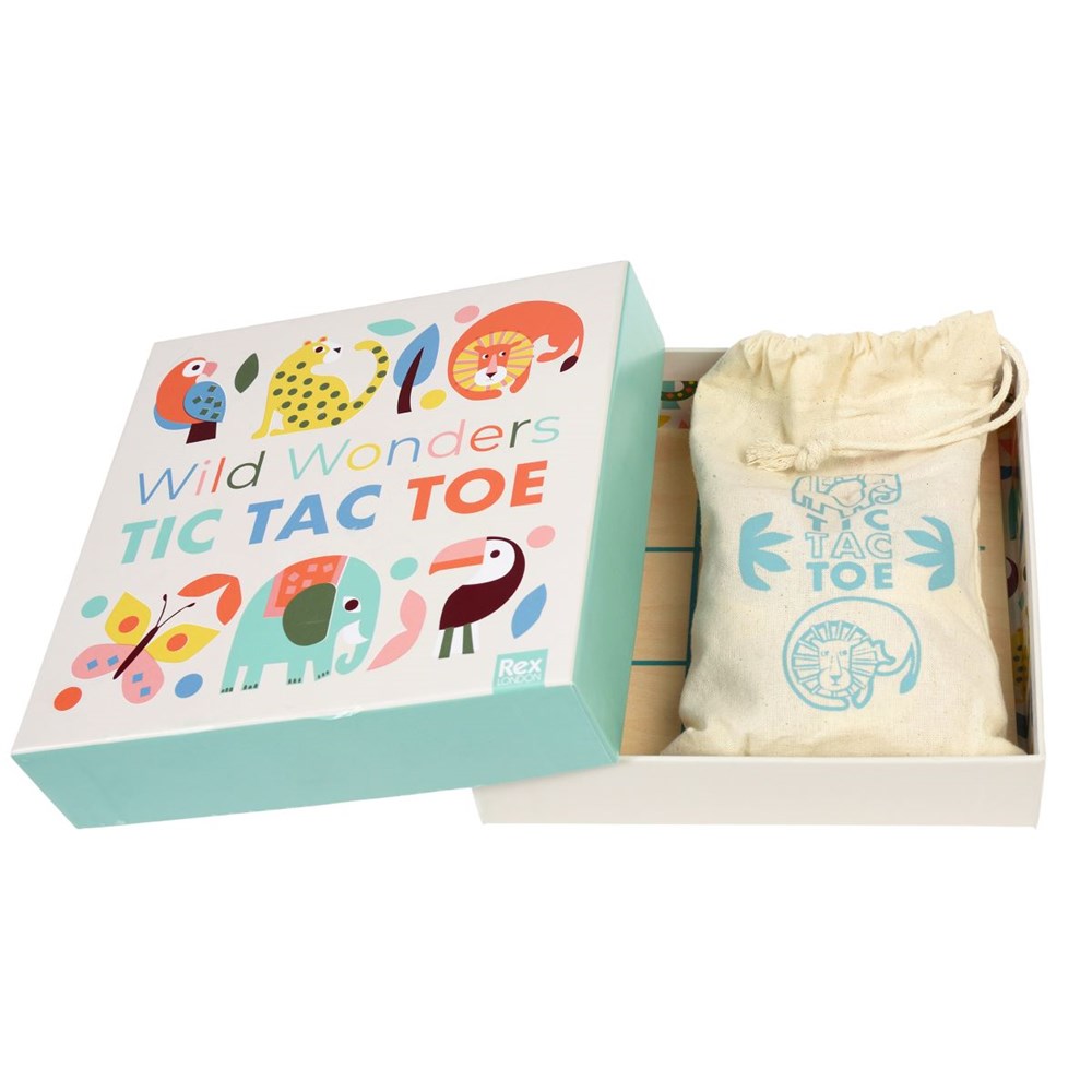 Rex London Wild Wonders wooden tic-tac-toe (8291971530978)