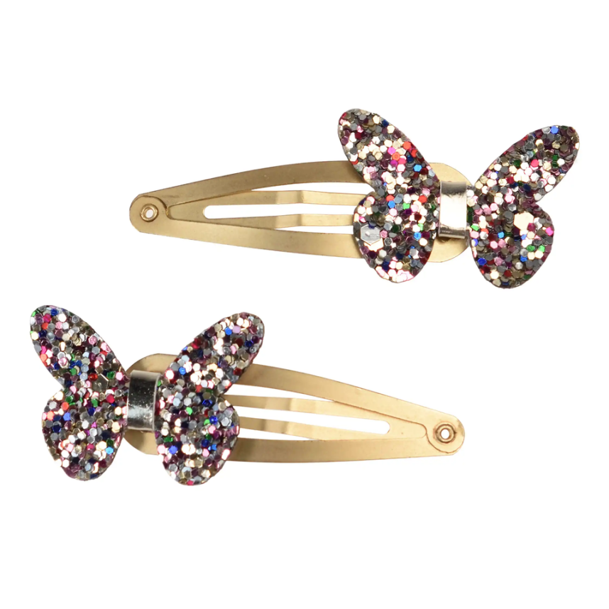 Rex London Glitter butterfly hair clips (set of 2) - Fairies in the Garden (8291970023650)