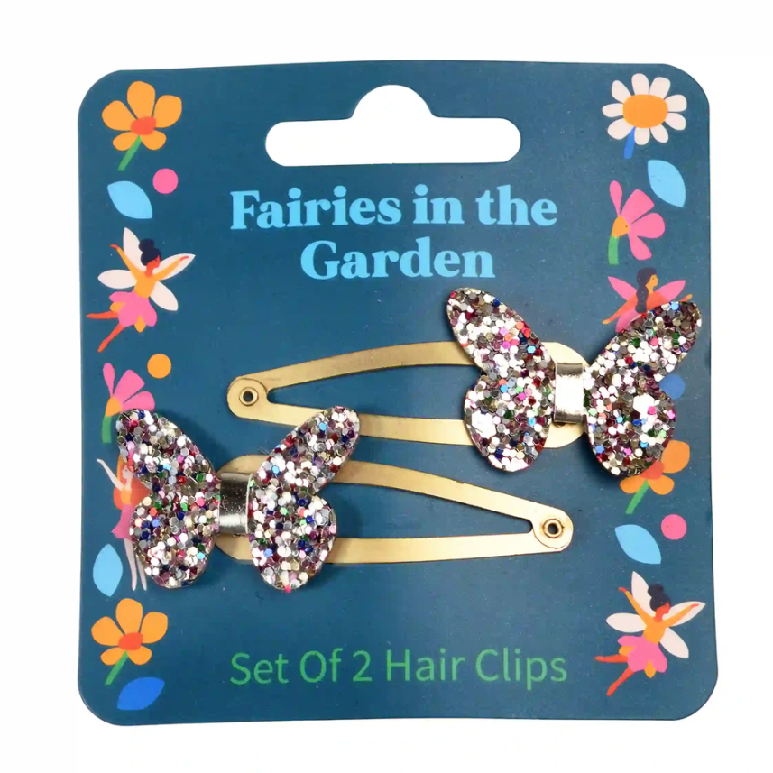 Rex London Glitter butterfly hair clips (set of 2) - Fairies in the Garden (8291970023650)