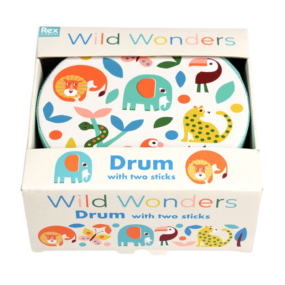 Rex London Drum with drumsticks - Wild Wonders (8615584530658)
