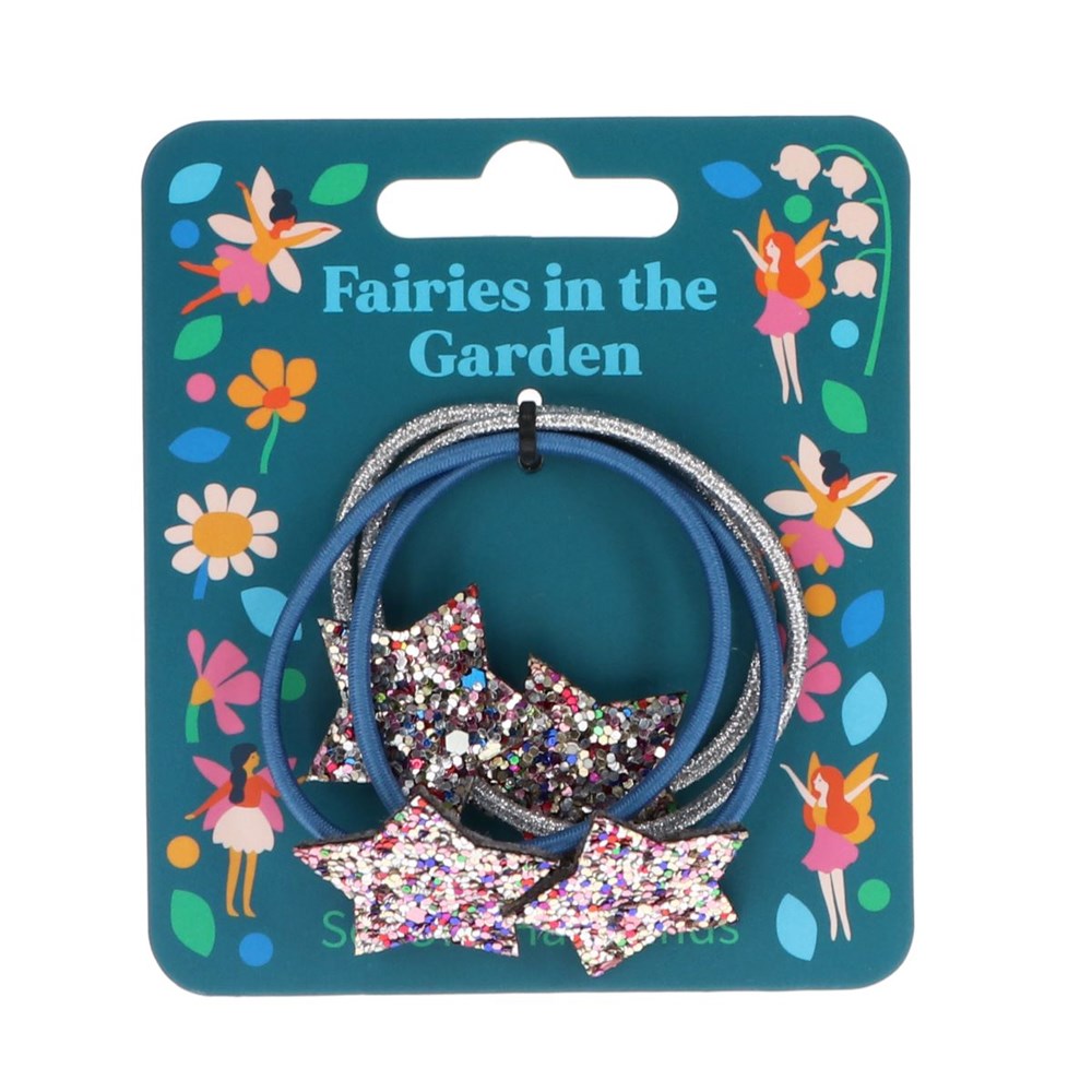 Rex London Glitter star hair bands (set of 4) - Fairies in the Garden (8615584432354)