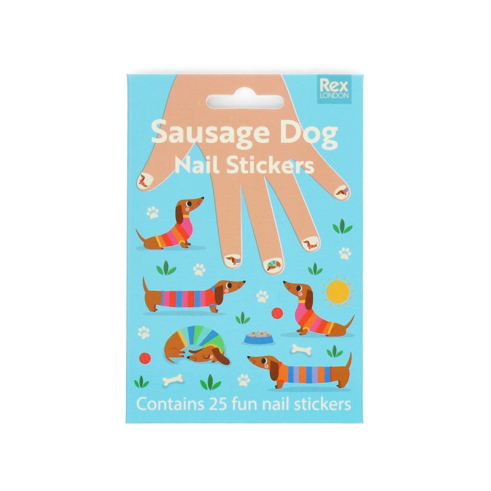 Rex London Children's Nail Stickers - Sunny Sausage Dog (8862068605154)