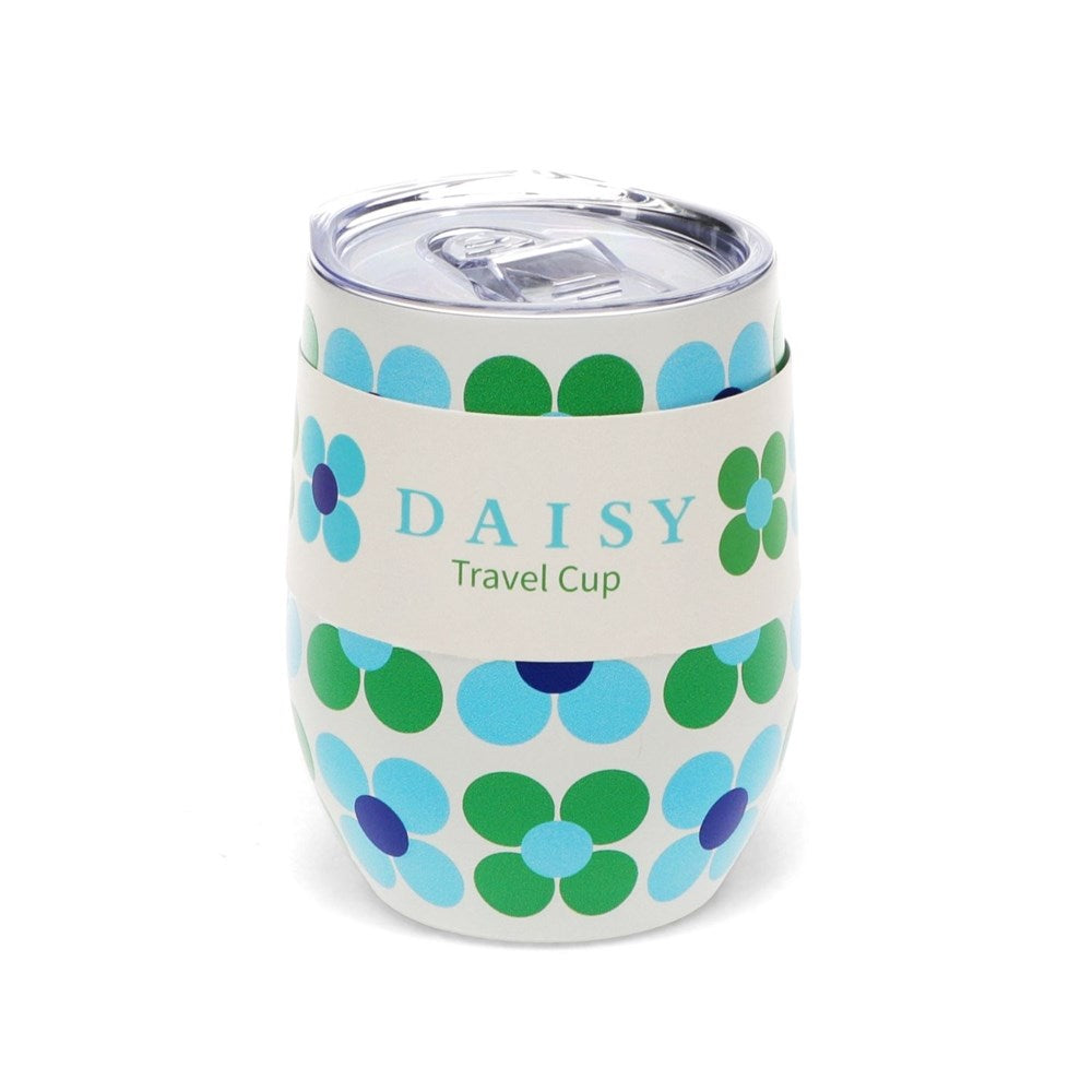 Rex London Travel Cup 350Ml - Blue And Green Daisy (8862070931682)
