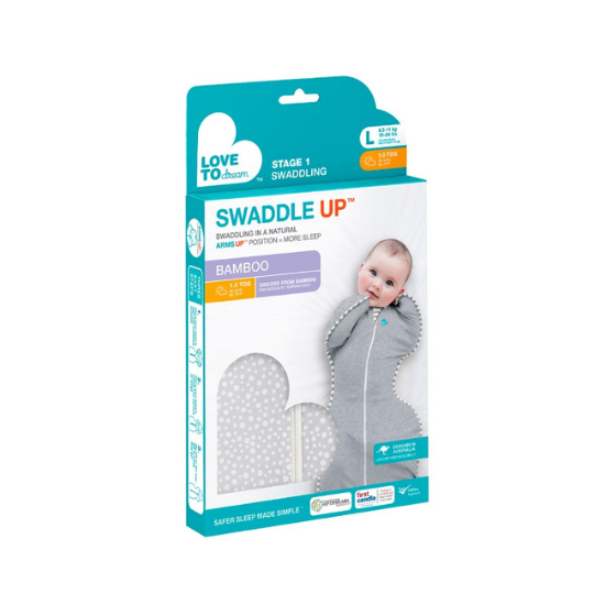 Swaddle Up Bamboo 1.0 TOG - Wave Dot Grey (8238131314914)