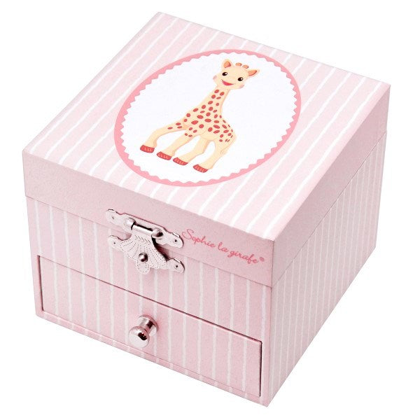 Trousselier Photoluminescent Music Box Sophie the Giraffe Navy Pink - Glow in dark (7854792835298)