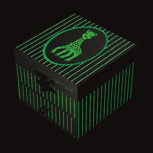 Trousselier Photoluminescent Music Box Sophie the Giraffe Navy Pink - Glow in dark (7854792835298)
