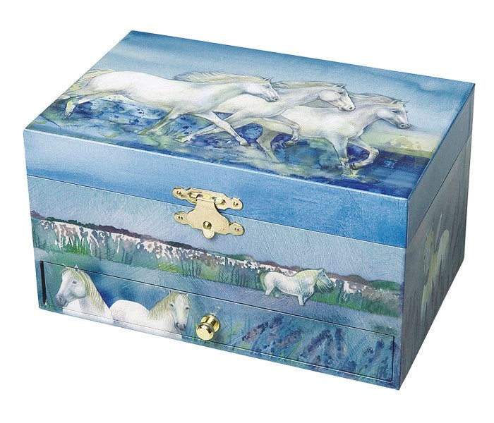 Trousselier Musical Jewellery Box Horses Camargue (6822967574710)