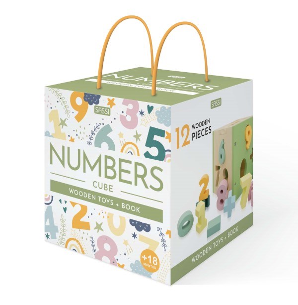 Sassi Junior Wooden Sorting Box and Book - Numbers (7437098025186)
