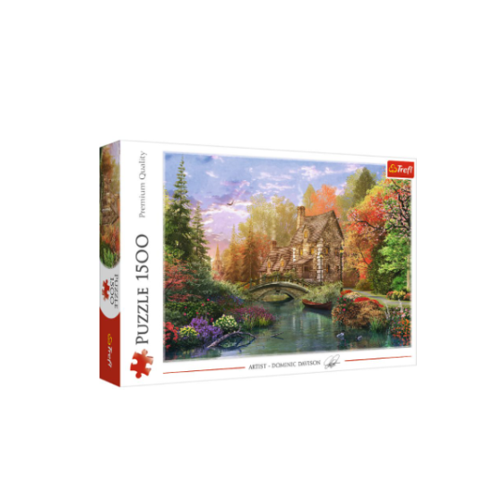 Trefl 1500 Piece Puzzle Cottage by the lake (8291976708322)