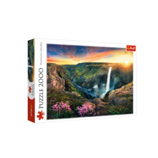 Trefl 2000 Piece Puzzle Haifoss Waterfall Iceland (8291977560290)