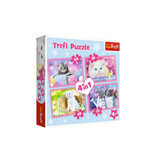 Trefl 4in1 Puzzle Cat's fun (8291979133154)