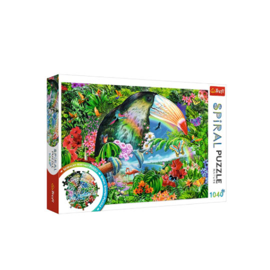 Trefl 1040 Piece Spiral Puzzle Tropical animals (8291980247266)