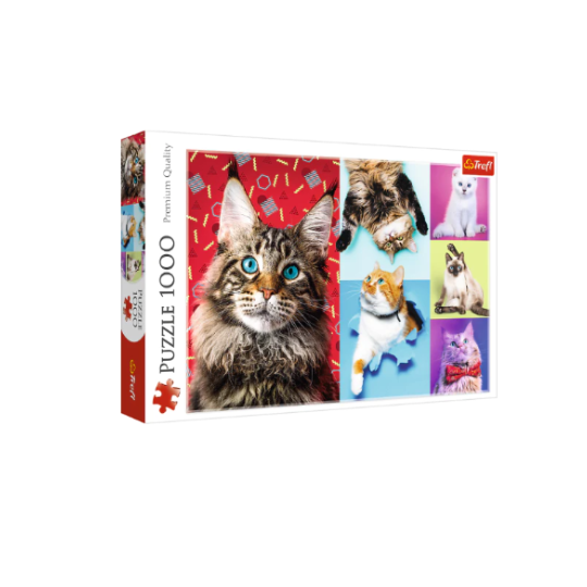 Trefl 1000 Piece Puzzle Happy Cats (8291974873314)