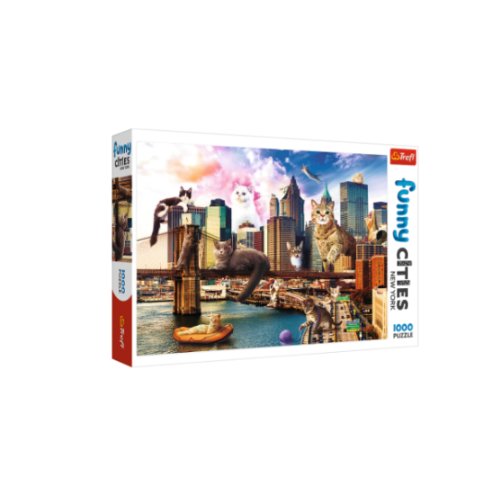 Trefl 1000 Piece Puzzle Funny Cities Cats in New York (8291975037154)