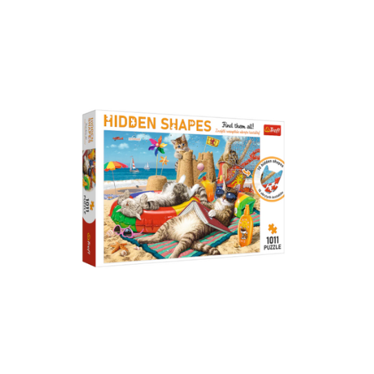 Trefl Hidden Shapes Puzzle Feline Holidays (8291975528674)