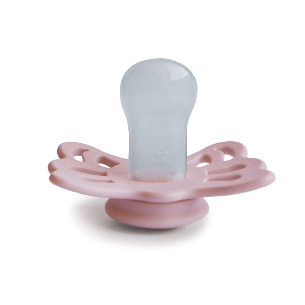 FRIGG Anatomical Butterfly Silicone Pacifier (Baby Pink) Size 1 (8030182310114)