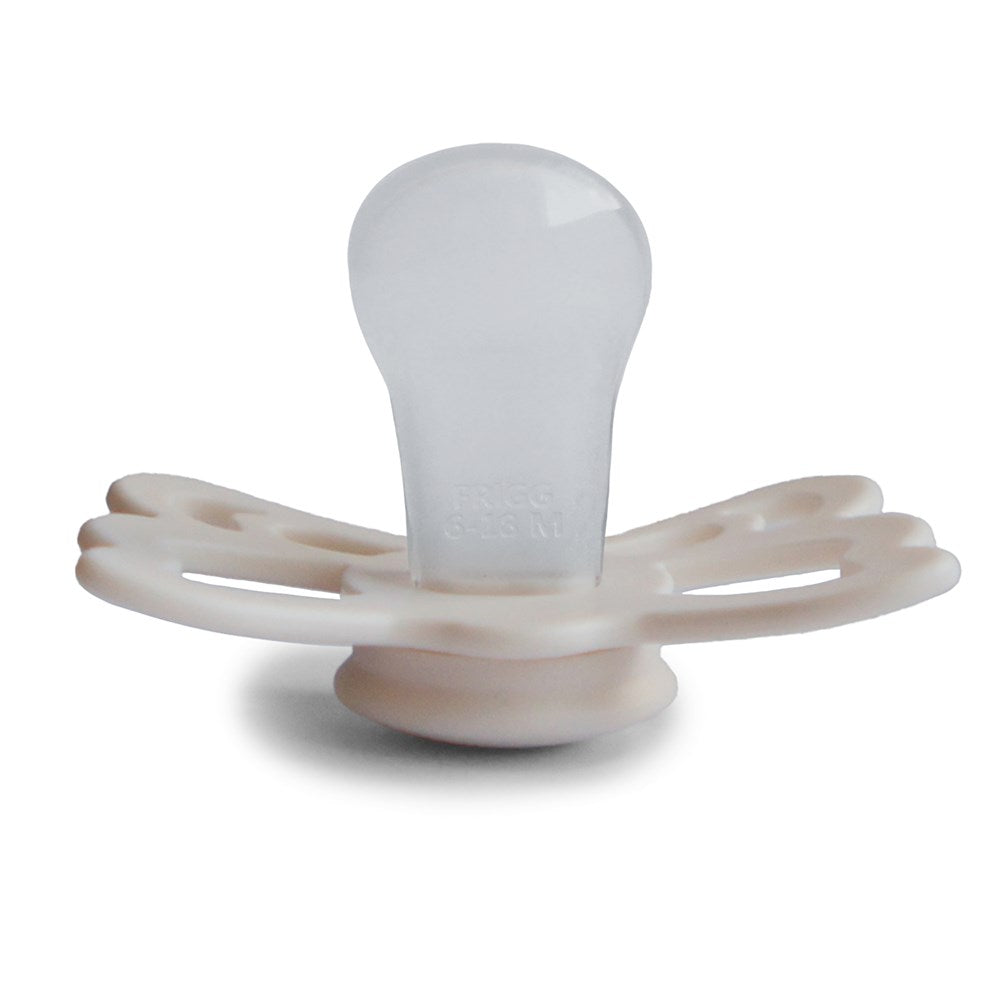 FRIGG Anatomical Butterfly Silicone Pacifier (Cream) Size 2 (8030181949666)