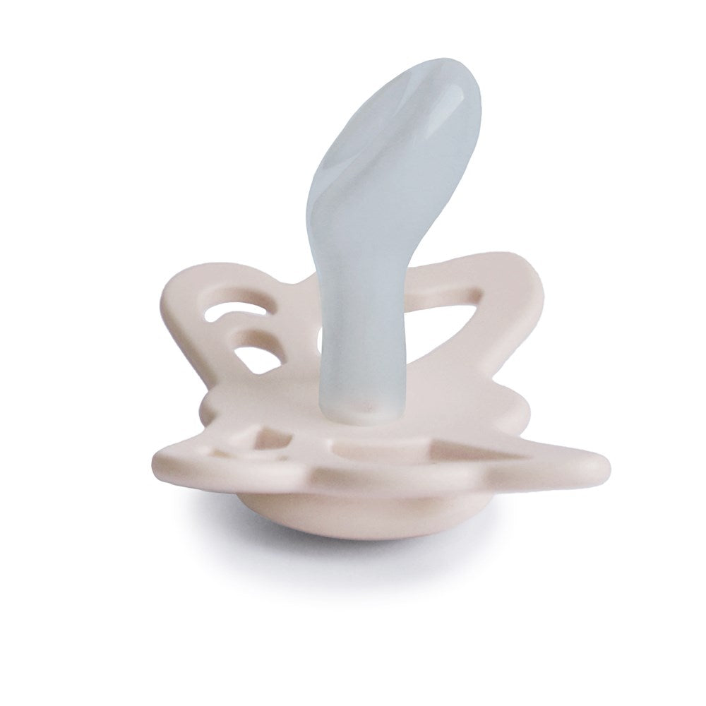 FRIGG Anatomical Butterfly Silicone Pacifier (Cream) Size 2 (8030181949666)