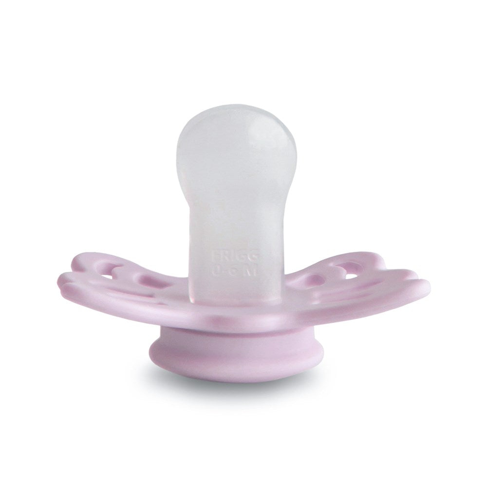 FRIGG Anatomical Butterfly Silicone Pacifier (Soft Lilac) Size 1 (8030182998242)