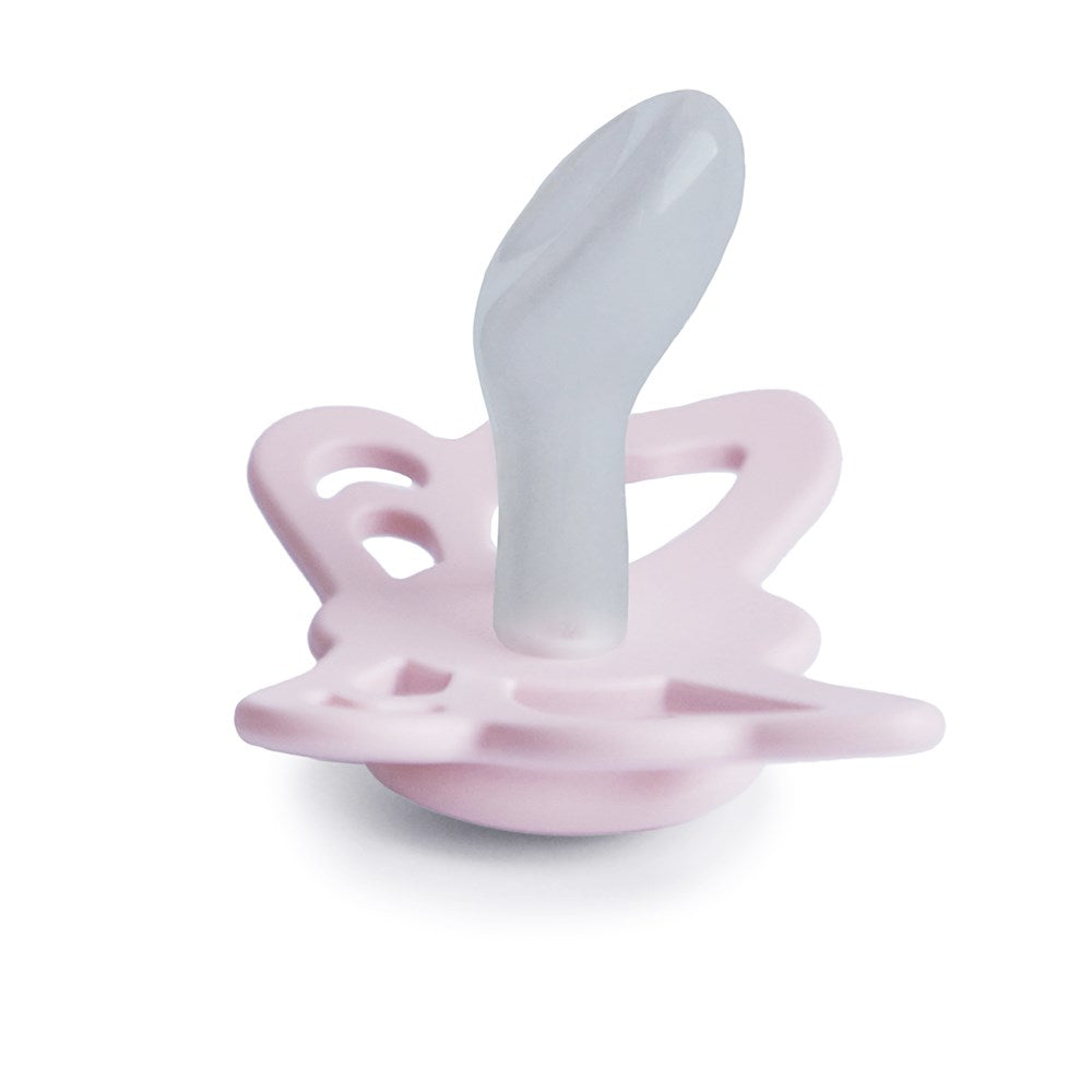 FRIGG Anatomical Butterfly Silicone Pacifier (White Lilac) Size 2 (8030183325922)