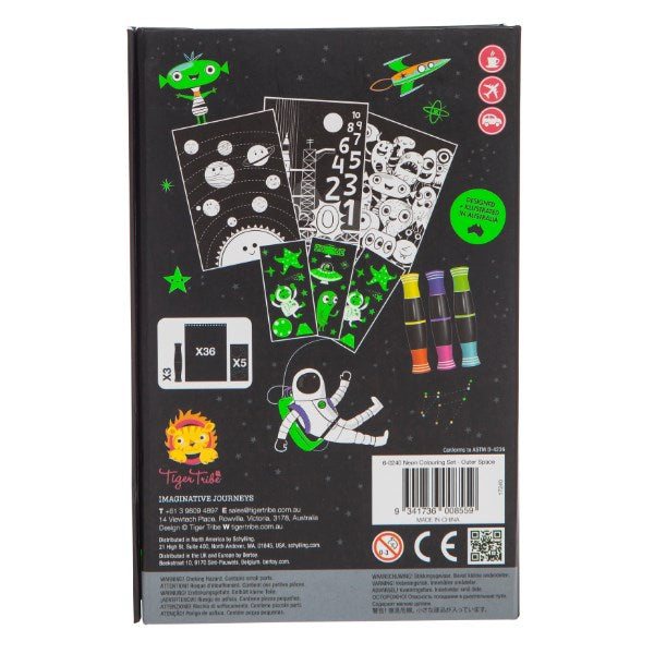 Tiger Tribe TT6-0240 Neon Colouring Set - Space (7832191467746)