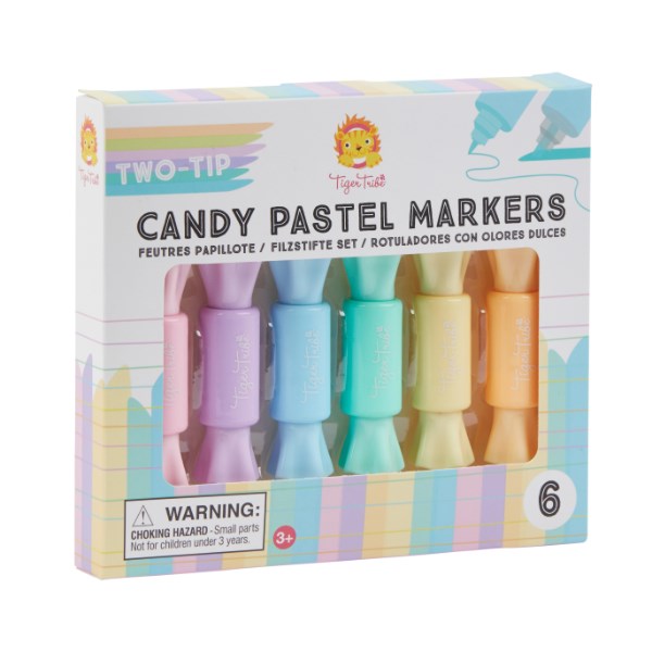 Tiger Tribe TT7-0131 Two Tip Candy Pastel Markers (7832193269986)