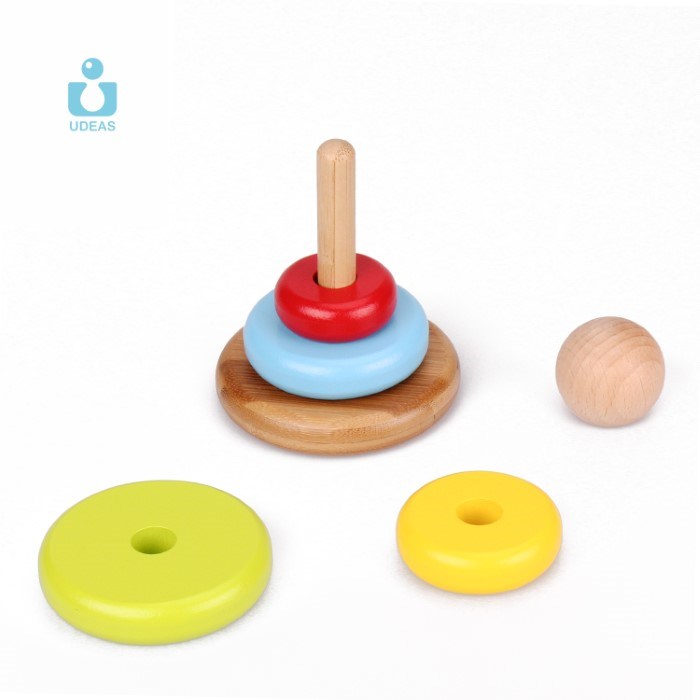 Udeas Ufun Baby toy Bamboo Stacking Tower (7645430382818)