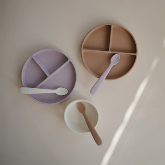 Mushie Silicone Suction Plate- Soft Lilac (8015153135842)