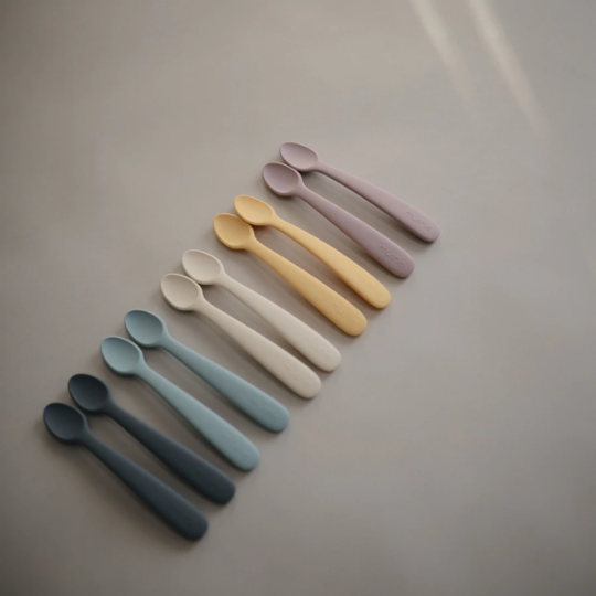 Mushie Feeding Spoon - Powder Blue (7773060333794)