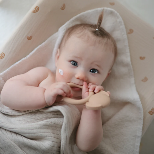 Mushie Dog Teether- Natural (7813025595618)